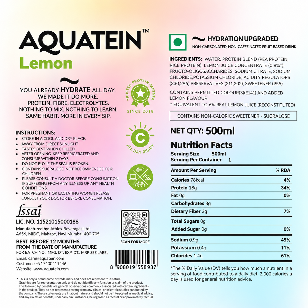 Aquatein Protein Water
