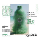 Aquatein Vegan Protein Water with Electrolytes | 15g Plant Protein | Pack of 6 | Clean Hydration + Recovery | Pre-Order Now